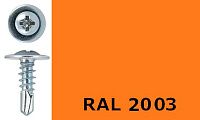 Саморез-клоп с буром 4,2х19 окрашенный, RAL 2003 (пастельно-оранжевый)